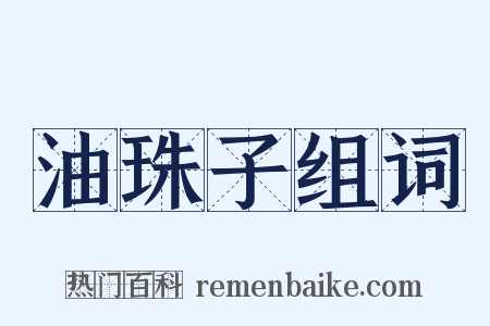 油珠子组词是什么意思的图片